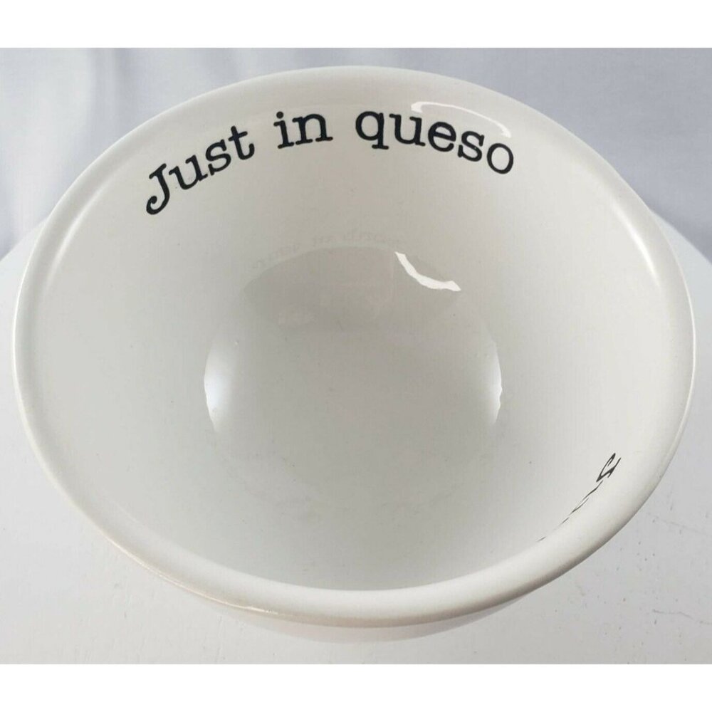 Mud Pie Just in Queso Mexican Dip Bowl Spoon Serving Set Home Circa Collection - Picture 5 of 12